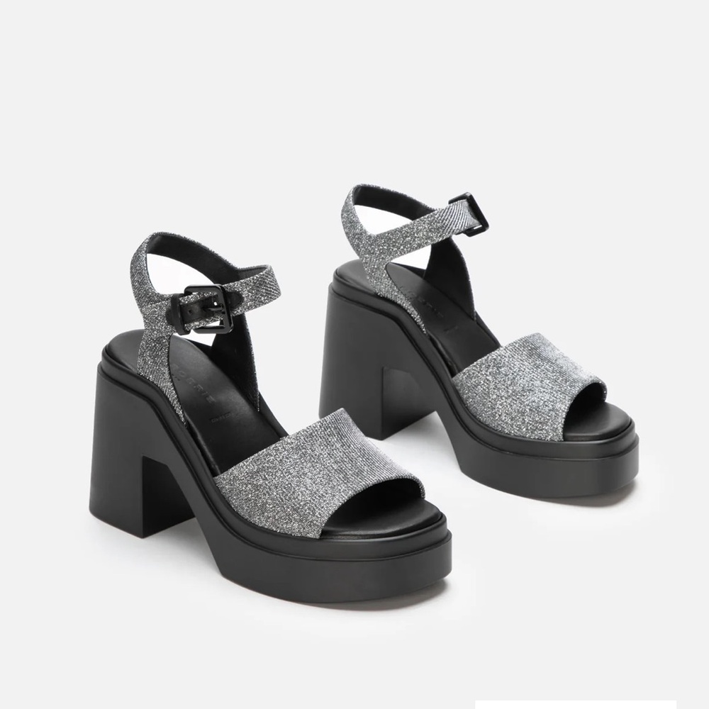 Clergerie Nelio Platform Sandal Mica Stone NIB